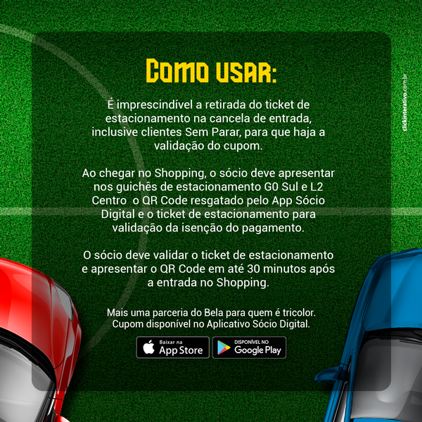 Estacionamento gratuito para sócios do Bahia em dia de jogo em